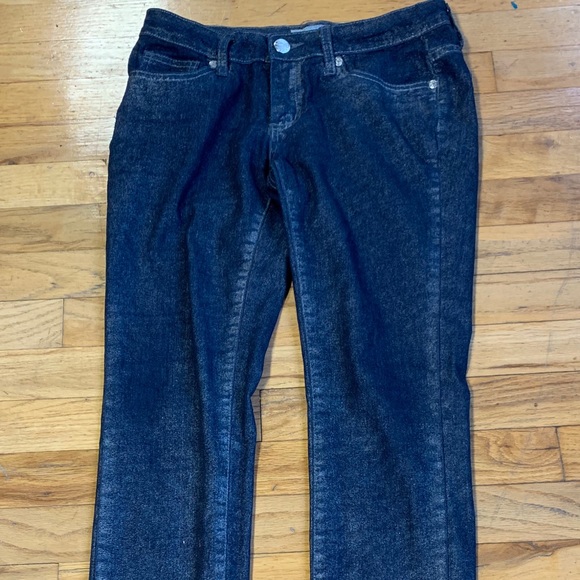 Silver Shimmer Denim Jeans size 3, inseam 31” - Picture 1 of 4